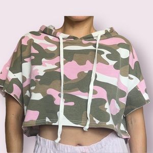 Akira cropped t-shirt hoodie
